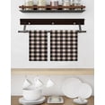 thumbnail image 3 of Black Plaid Kitchen Dish Towels for Drying Dishes Set of 2, Vintage Country Gray Buffalo Check Gingham Waffle Weave Microfiber Hand Tea Bathroom Towels Quick Dry & Absorbent Towel 15.7x23.6, 3 of 7