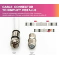 Coaxial Cable Short (1.5 Feet) with RG6 Coax Cable Connector (and F