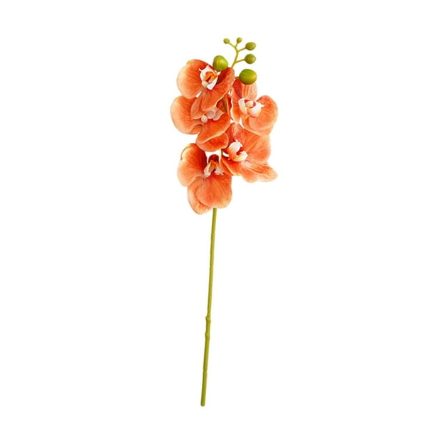 Artificial Phalaenopsis Flower Orchid Flowers Stem Plants Decor Flowers Branches Orange Walmart.ca