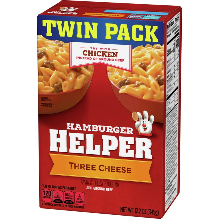 Hamburger Helper, Three Cheese Twin Pack, 12.2 oz box - Walmart.com