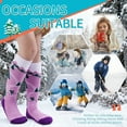 thumbnail image 5 of HYCLES Kids Ski Socks, Long Keen High Thermal Winter Socks for Boys, 2 Pairs Colorful Warm Ski Socks for Children, Soft Breathable Winter Outdoor Ski Socks for Skiing Skating Snowboarding, 5 of 6