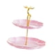 thumbnail image 2 of Soporte de exhibición de pasteles de 2 niveles, soporte para bandeja de servir alimentos, soporte para postres decorativo Rosa, 2 of 9