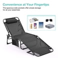 thumbnail image 5 of Patio Folding Chaise Lounge Chairs Set of 2,Outdoor Pool Lounge Chair with 4-Position Reclining Back,Breathable Mesh Seat for Beach, 5 of 7