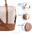 thumbnail image 3 of Gearonic Unisex 15 in Weekender Duffel Bag with Shoe Compartment, Leopard, 3 of 7