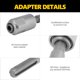 thumbnail image 3 of Adaptador Sds Max a Sds Plus, portabrocas 40, vástago convertidor de acero cromado, herramienta eléctrica rápida para todas las brocas Sds Max estándar JFHHH pequeña, 3 of 5