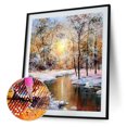 thumbnail image 1 of Sunset Forest Creek Diamante Pintura Rhinestone Taladro Redondo Completo para Decoración Likrtyny Oficina Multiescena Multifunción, 1 of 8