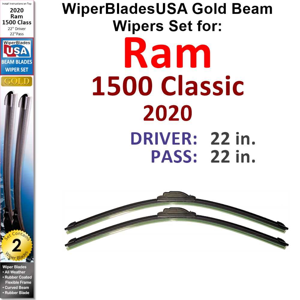 2020 Ram 1500 Classic Beam Wiper Blades Wipers WBUSA (Set of 2