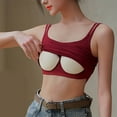 thumbnail image 2 of Padded Tank Tops For Women Sevevn Fashion Women's Summer Casual Solid Color Strap U-shaped Camisoles Bra Tank Tops For Women, 2 of 7