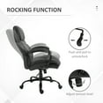 thumbnail image 4 of Vinsetto 500lbs Big and Tall Office Chair with Wide Seat, Executive Computer Desk Chair with Adjustable Height, Swivel Wheels and Linen Finish, Dark Grey, 4 of 9
