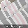 thumbnail image 7 of Pink Grey Stripes Body Pillow Cover 20 x 60 Inch Decorative Pillow Cover Simple Striped Lines Minimalist Modern Lumbar Pillowcase Seasonal Rectangle Cushion Case for Couch Sofa Bed Living Room, 7 of 7