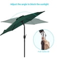thumbnail image 6 of CHYVARY 7.5 FT Patio Outdoor Shade Table Market Umbrella with Tilt Button for Deck, Garden and Pool, Dark Green, 6 of 8