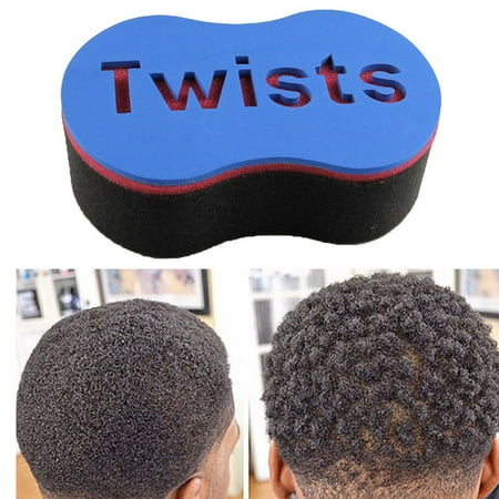 Afro Hair Sponge Twists Barber Hair Styling Tool with Big Holes for Natural Twists Curls Coils