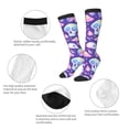 thumbnail image 5 of Fotbe Skull mushroom colorful print Women's Men's Novelty Crew Socks Cotton Socks Knee High Socks for Walking,Running,Nurses,Pregnancy, 5 of 8