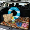 thumbnail image 2 of XYZCANDO Pumpkin Floral Non Slip Trunk Liner 29" x 39", Waterproof Stitched Edge Cargo Mat with Non-Slip Backing, Easy-Clean Durable Protector for SUVs, Sedans and Trucks, 2 of 7