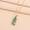 Green, variant on Vintage Blooming Flower and Bamboo Pendant Necklace - Faux Jade Titanium Steel Choker for Women