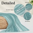 thumbnail image 2 of Duck Green Pillow Covers, Linen Long Throw Pillow Case, Vintage Modern Abstract Art Ombre Holiday Pillow Protector Decorative Cushion Cover for Living Room/Bedroom 20" x 26", 2 of 8