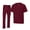 Burgundy, variant on M&M SCRUBS Men's Scrub Set – Stretch V-Neck Multi-Pocket Mens Medical Uniform Scrubs Top & Cargo Pants (Ceil Blue, Small)