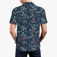 thumbnail image 6 of Wukai Merry Christmas Winter Leaves Snowflakes Men’s Polo Shirts,Quick-Dry Athletic Shirt,Classic Fit Shirts-Medium, 6 of 8