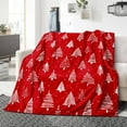 thumbnail image 2 of Christmas Throw Blankets Red Xmas Trees Blanket Winter Hand Drawn Pine Soft Cozy Xmas New Year Holiday Decorative Blanket for Couch Sofa Bed Gift Blanket(Blanket Xmas30021-80 x60), 2 of 5