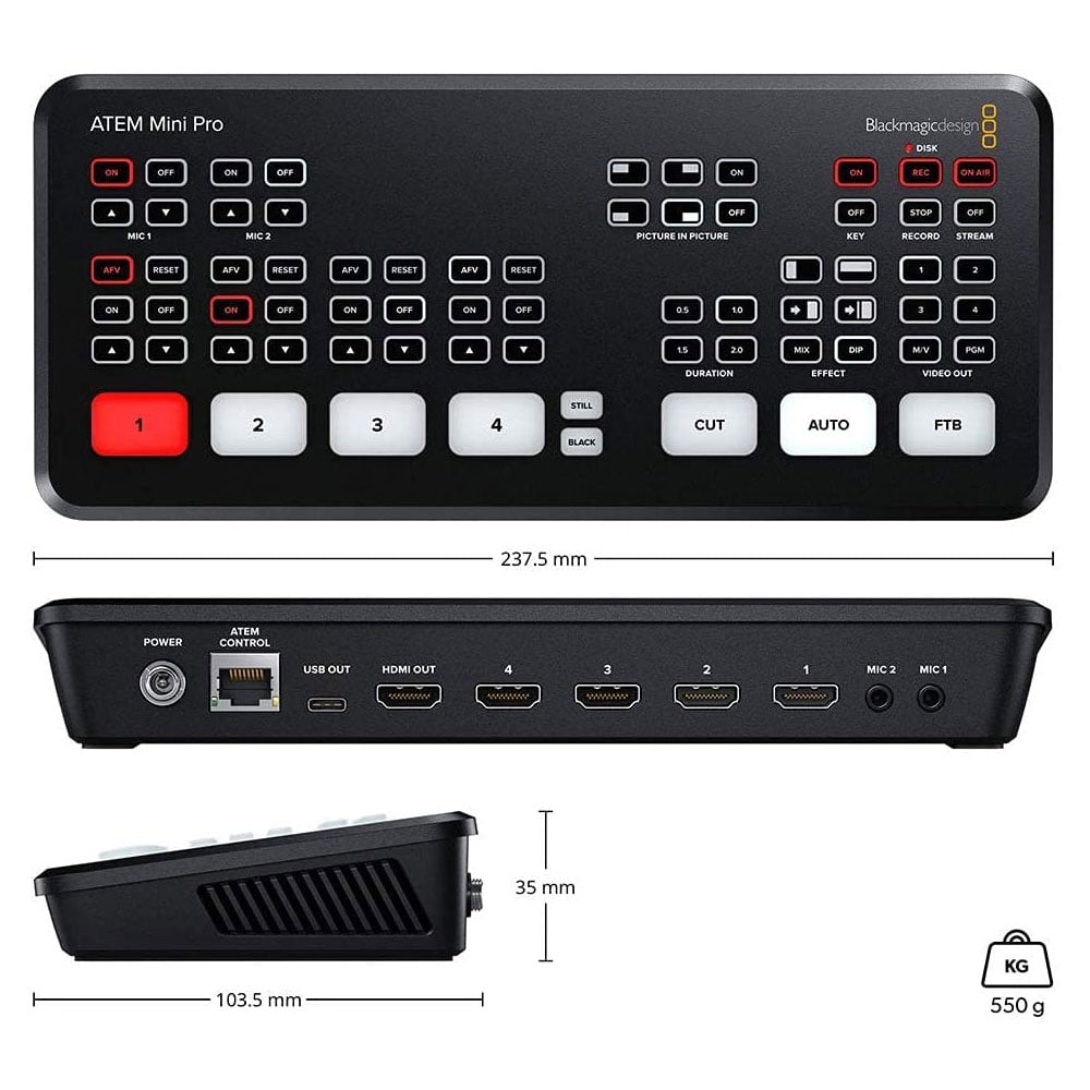 Blackmagic Design ATEM Mini Pro HDMI Live Stream Switcher