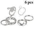 thumbnail image 2 of Alloy Finger Rings Fashion - 6PCS Faux Pearl Joint Rings Snake Ring Midi Rings, 2 of 6