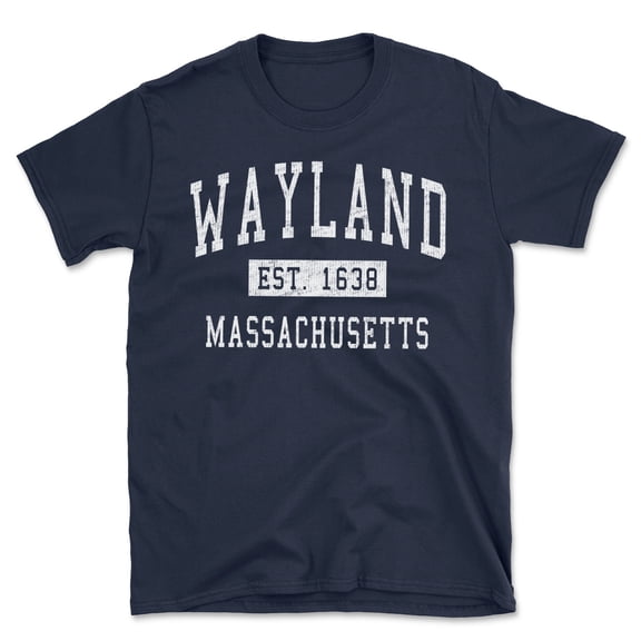 Wayland Massachusetts Classic Established Men's Cotton T-Shirt