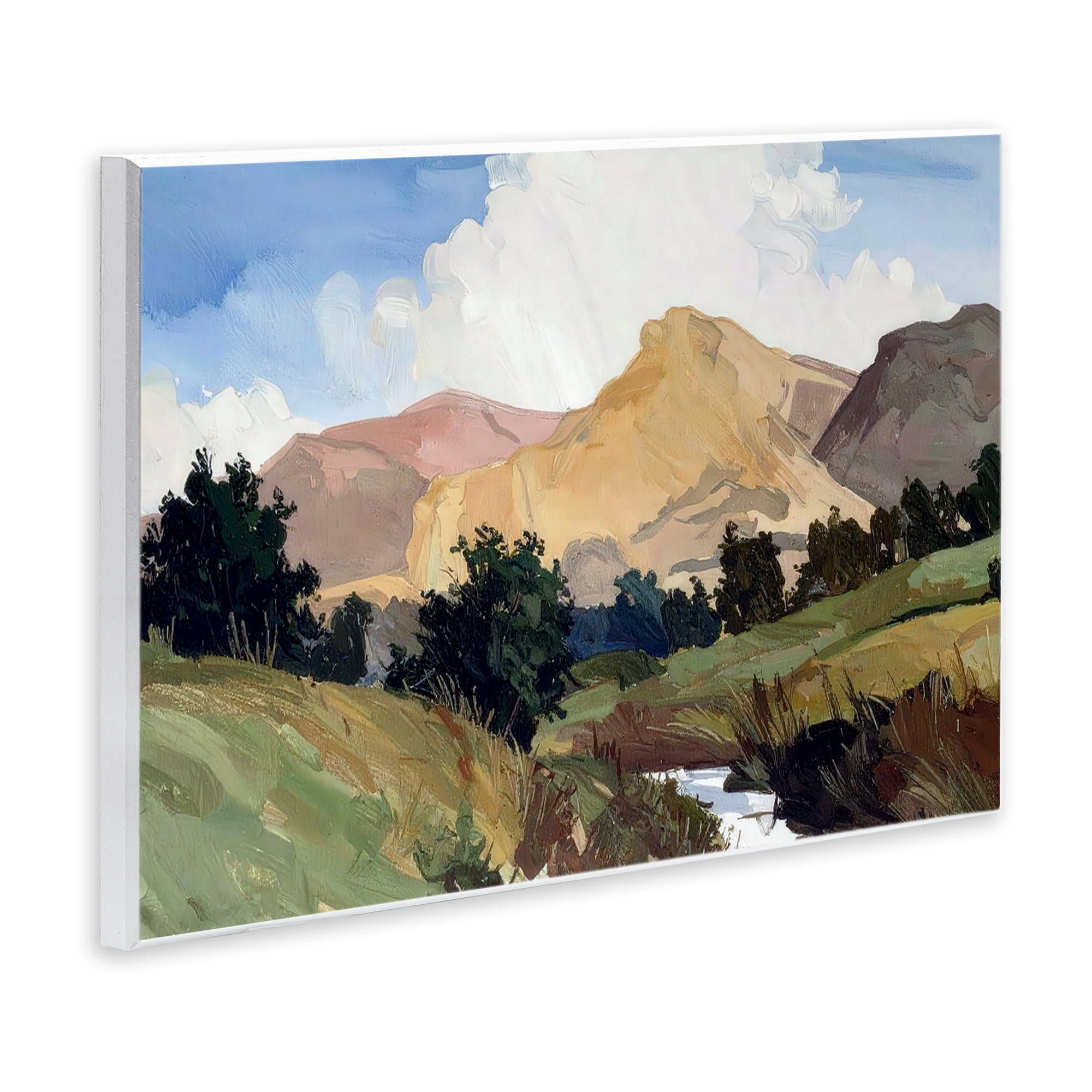 Stupell Industries River Mountain Divide Wall Plaque Art, design by Alonza Saunders
