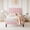 Pink, variant on SHA CERLIN Twin Bed Frame/Velvet Upholstered Platform Bed Frame with Headboard/Strong Wood Slats Support/Mattress Foundation/No Box Spring Needed - Dark Blue