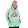 thumbnail image 4 of No Problama Llama Alpaca Cute Funny Hoodie Sweatshirt Women Men Brisco Brands X, 4 of 6