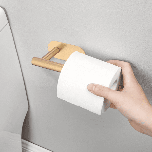 Toilet Paper Holder Self Adhesive, Stainless Steel Rustproof Adhesive Toilet Roll Holder no Drilling