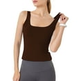 thumbnail image 4 of YESGG Women’s 2024 Square Neck Double Lined Tank Top Sleeveless,Summer Tops Basic Tight Shirts, 4 of 7
