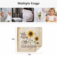 thumbnail image 6 of Cloth Napkins Set of 8 - 20x20 Inches, Sunflowers Washable Reusable Table Napkins, Vintage Bee You Are My Sunshine Beige Soft & Absortbent Dining Napkin for Party Wedding Hotel Restaurant, 6 of 9