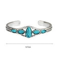 thumbnail image 6 of Xinyolin Opening Carving Hollow Out Cuff Bracelet - Vintage Turquoises Women's Bangle Accessory, 6 of 8