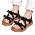 thumbnail image 7 of Tigivemen Strappy Toddler Sandals Summer Beach Water Shoes for Kids Girls Non Slip Open Toe Dressy Sandal Black Size 1, 7 of 7