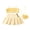 Yellow, variant on LMLYSoH Kids Girl Summer Outfit Casual Plush Sleeveless Camisole Elastic Plaid Pleated Skirt with Crossbody Bag Set for Toddler