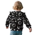 thumbnail image 3 of Xoenoiee Sun Moon Star Print Toddler Girls Round Neck Sweatshirt Sweaters for Kids Long Sleeve Ruffle Pullover Tops Spring Fall Winter Clothes, Size 1-2 Years, 3 of 7