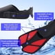 thumbnail image 2 of Aletas de natación para adultos, aletas de snorkel, equipo de snorkel, aletas para natación, aletas de buceo cortas, tamaño de viaje para adultos, hombres y mujeres, 2 of 5