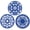 deep Blue, variant on Trivets for Dishes/Pots/Pans, 3 Pcs Silicone Mats, Flexible/Durable/Non Slip Hot Pads to Protect Table and Counter Top (Purple)