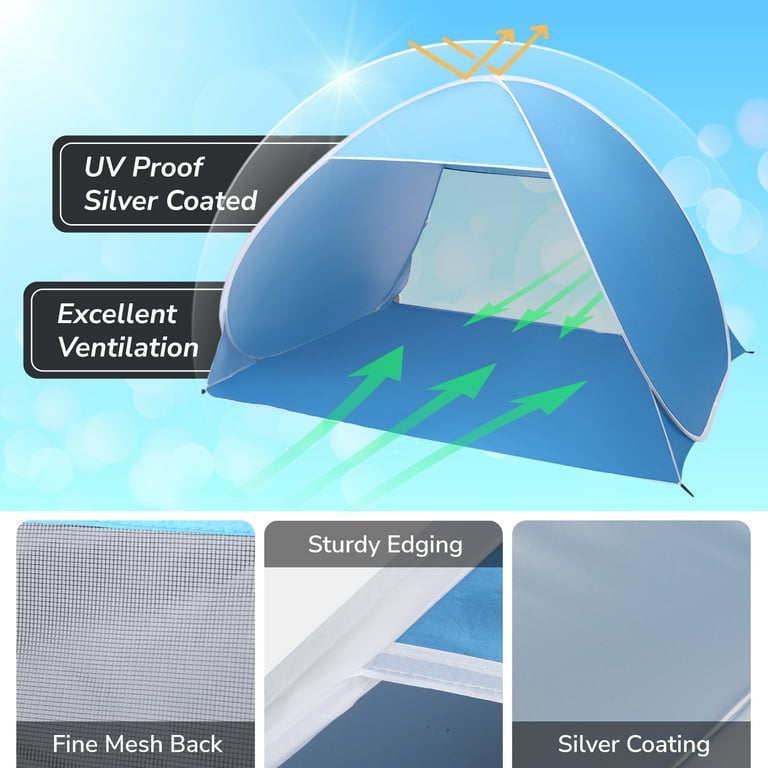 KT　Kapalan Sunshine U.S.A Pack Ktaxon Summer Pop Up Beach Tent 2-3 Person Fishing Sun