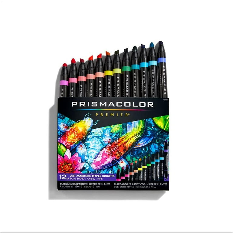  Prismacolor Premier Double-Ended Art Markers, Fine and Chisel  Tip, 12 Pack : Artists Markers : Arts, Crafts & Sewing