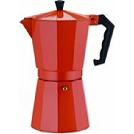 Economy Cuban Coffee Maker Designer Red Aluminum Construction 12 Economy Cuban Coffee Maker Designer Red Aluminum Construction 12 Cups