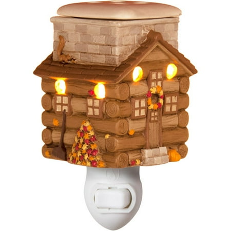 Better Homes and Gardens Plug-In Country Cottage Wax Warmer, Brown