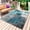 Turquoise, variant on Yellow Grey Outdoor Rug 3x5 Ft - Reversible Patio Rug Outdoor Camping Rugs, Modern Oil Painted Abstract Art Aesthetics Washable Indoor Outdoor Area Rugs, Non-Slip Outdoor Carpet Runner for Deck/Porch