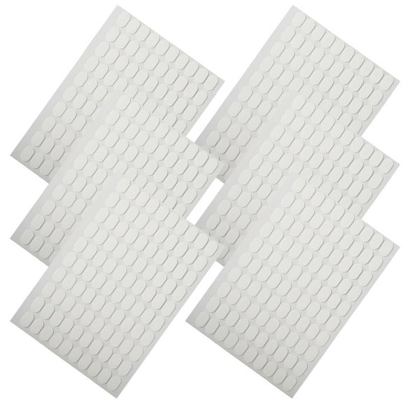 DINHEAROM 6 Sheets Nail Stickers for Stand in White Transparent 14.50X10.50X0.20cm