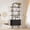 Black, variant on 71" Tall Arched Bookshelf with Sliding Tambour Doors, Mid Century Modern Curved Metal Frame Bookcase, 4-Tier Storage Display Shelf for Living Room/Bedroom/Home Office
