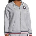 thumbnail image 5 of Champion Women's Plus Size Heritage Zip Hoodies, Block C Oxford Grey, 1X, 5 of 6