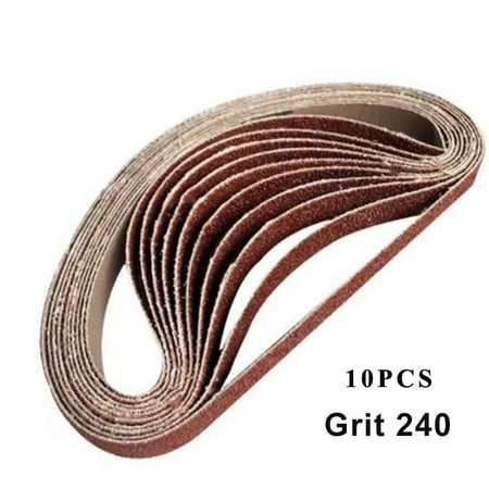 

10pcs 15*452mm Sanding Belt 60-600-Grit for M10 Sander Adapter Polishing Machine