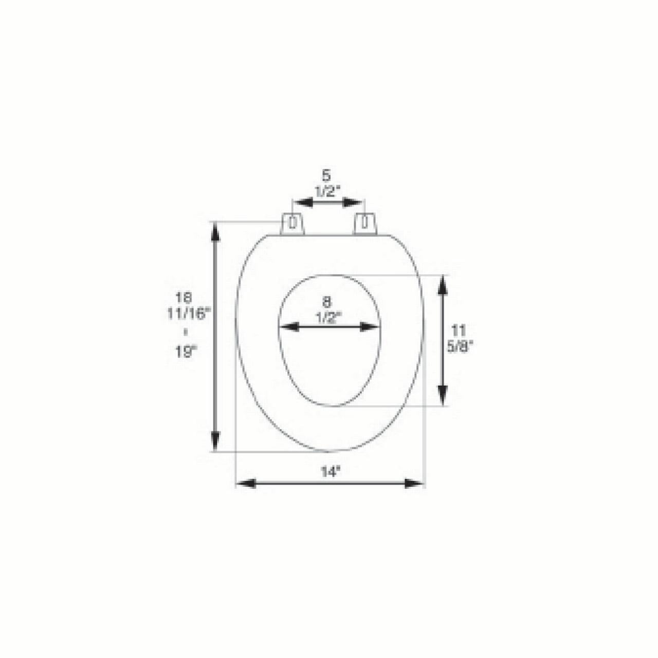 BathDecor Slow Close Plastic Elongated Contemporary Design Toilet Seat with a Closed Front and Release 'N' Clean Hinge, Linen/Biscuit