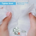 thumbnail image 3 of Scheam Bath Sponge Loofah Shower Pouf White Mesh Shower Puff (60g/Pcs), 3 of 7