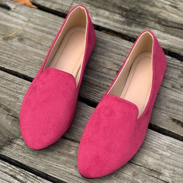 Zapatos planos para mujeres Toe Ballet Flats Slip On Ballet Dressy Flats cómodos zapatos para caminar para trabajar